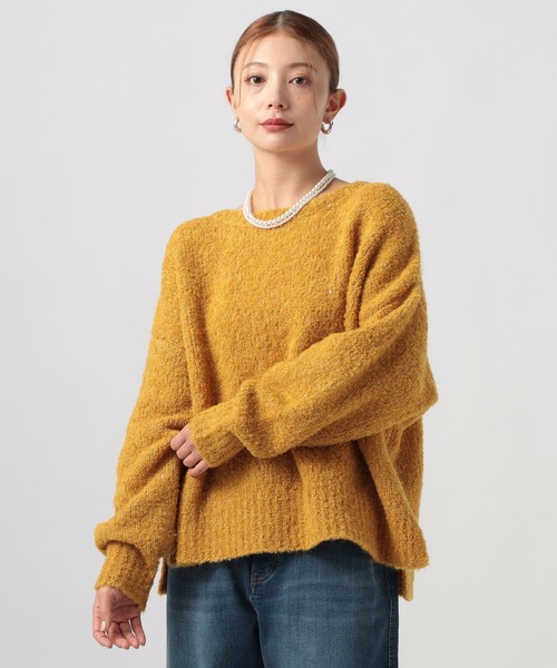 BAYFLOW（ベイフロー）の「[さりげないキラキラ素材]ブークレスパンコールプルオーバー（ニット/セーター・レディース・グレー/ライトグレー/ベージュ/マスタード・FREE）」の21枚目の写真