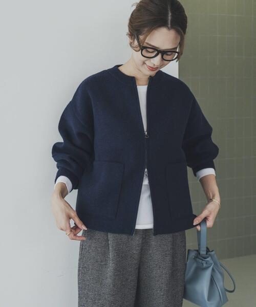 アーバンリサーチドアーズ　ニットZIPブルゾン アーバンリサーチ ドアーズ URBAN RESEARCH DOORS ニットZIPブルゾン