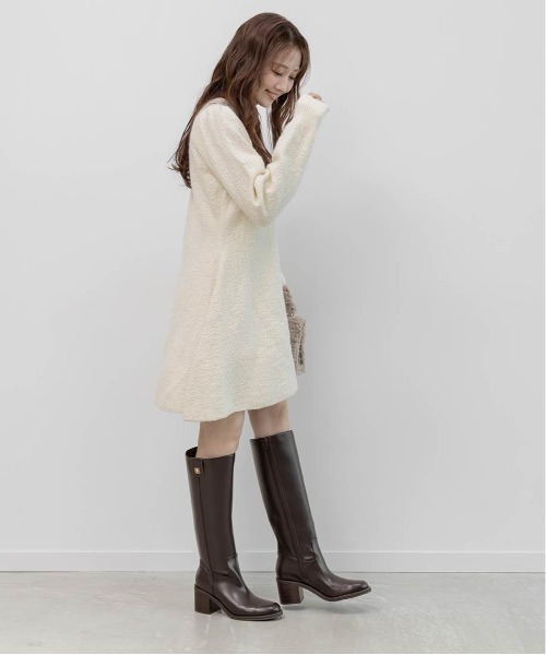 RANDA(ランダ)の「晴雨兼用 モノグラムゴールドパーツロングブーツ(ブーツ・レディース・ダークブラウン/ブラック・L/M/S)」の20枚目の写真