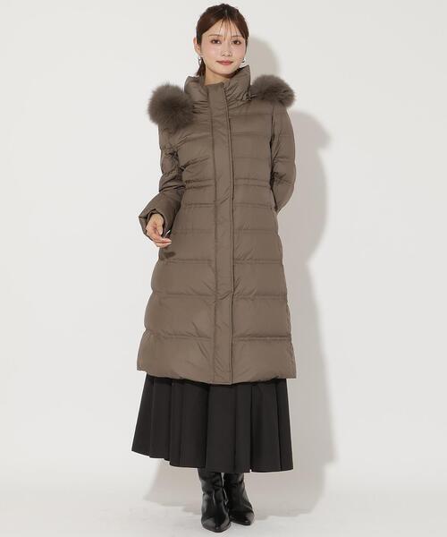 FOXファー付きプレミアムミドルロングダウン（ダウンジャケット/コート