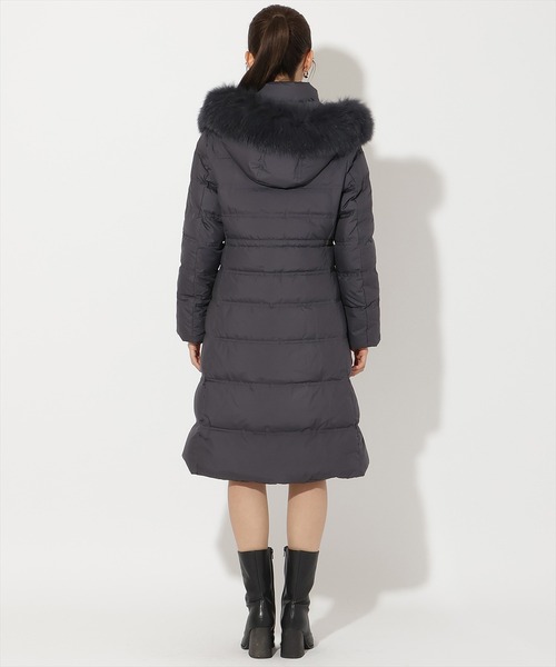 FOXファー付きプレミアムミドルロングダウン（ダウンジャケット/コート