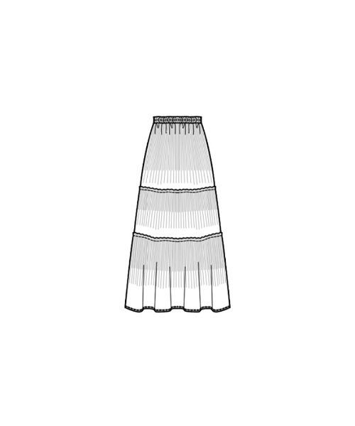 Emilyan(エミリアン)の「【 手洗いできる 】 3段ティアードプリーツベロアスカート(スカート・レディース・ダークブラウン/ブラック・M)」の12枚目の写真