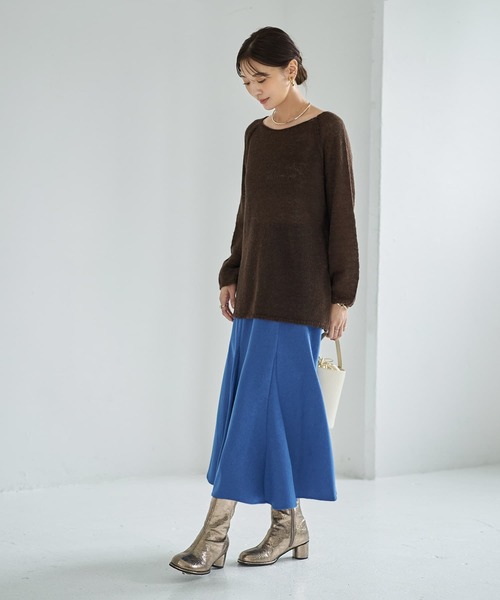 STYLE DELI(スタイルデリ)の「アルパカ混エアリールーズニットトップス(ニット/セーター・レディース・ブラック/ライトベージュ/ブラウン・FREE)」の4枚目の写真