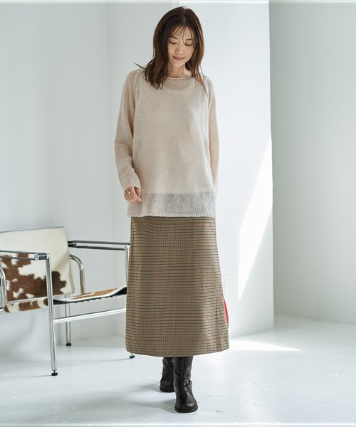 STYLE DELI(スタイルデリ)の「アルパカ混エアリールーズニットトップス(ニット/セーター・レディース・ブラック/ライトベージュ/ブラウン・FREE)」の12枚目の写真