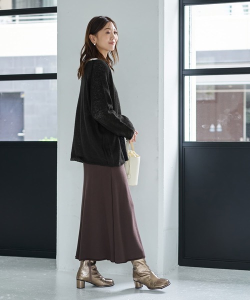 STYLE DELI(スタイルデリ)の「アルパカ混エアリールーズニットトップス(ニット/セーター・レディース・ブラック/ライトベージュ/ブラウン・FREE)」の9枚目の写真