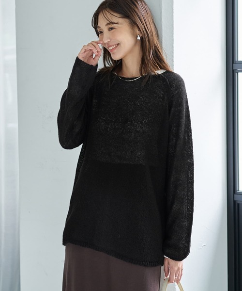 STYLE DELI(スタイルデリ)の「アルパカ混エアリールーズニットトップス(ニット/セーター・レディース・ブラック/ライトベージュ/ブラウン・FREE)」の10枚目の写真