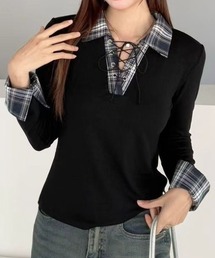 レースアップ」に該当するTシャツ/カットソーファッション通販 - ZOZOTOWN