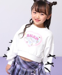 ANAP kids（アナップキッズ）の「ソデリボンハートユニコーンプリント スウェット（スウェット・キッズ）」
