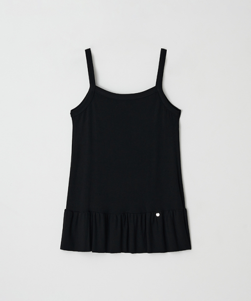 RONRON(ロンロン)の「PENDANT RUFFLE LAYERED SLIM SLEEVELESS BLACK(Tシャツ/カットソー・レディース・その他・FREE)」の1枚目の写真