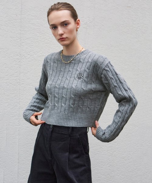 NICK&NICOLE(ニックアンドニコール)の「NICOLE TWIST CABLE KNIT_GRAY(ニット/セーター・レディース・その他・FREE)」の3枚目の写真