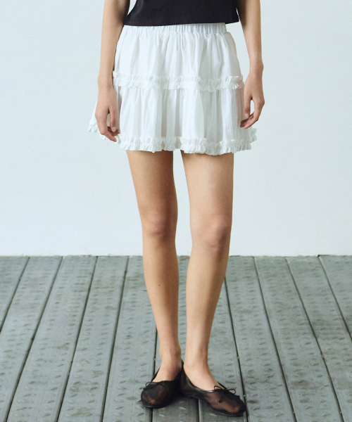 NICK&NICOLE(ニックアンドニコール)の「TRENDY RUFFLE MINI SKIRT_IVORY(スカート・レディース・その他・FREE)」の1枚目の写真