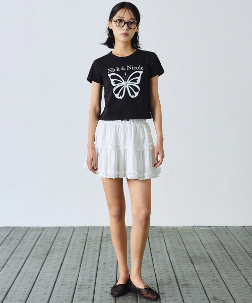 NICK&NICOLE(ニックアンドニコール)の「TRENDY RUFFLE MINI SKIRT_IVORY(スカート・レディース・その他・FREE)」の5枚目の写真