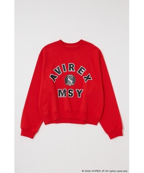 MOUSSY(マウジー)の「AVIREX SWEAT プルオーバー(スウェット・レディース・オフホワイト/杢グレー/レッド・FREE)」の9枚目の写真