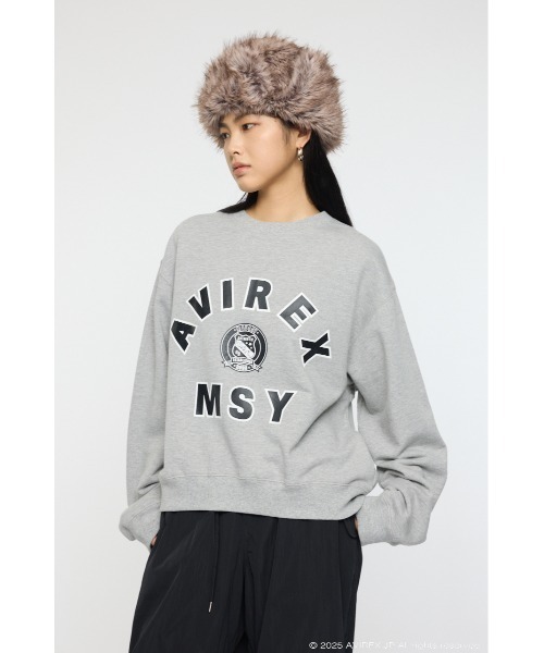 MOUSSY(マウジー)の「AVIREX SWEAT プルオーバー(スウェット・レディース・オフホワイト/杢グレー/レッド・FREE)」の13枚目の写真