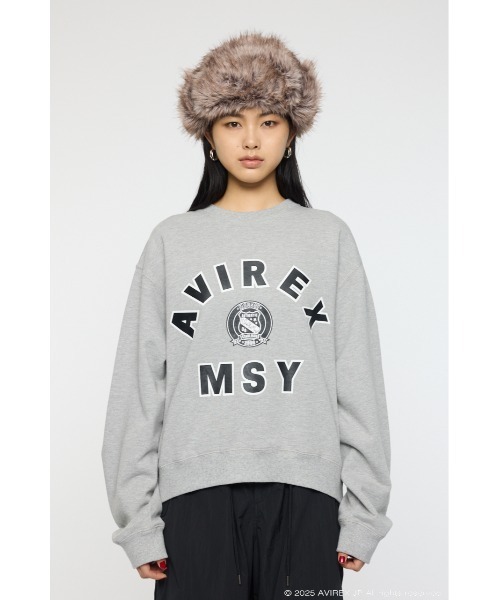 MOUSSY(マウジー)の「AVIREX SWEAT プルオーバー(スウェット・レディース・オフホワイト/杢グレー/レッド・FREE)」の14枚目の写真
