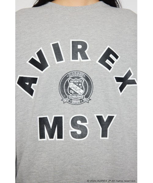 MOUSSY(マウジー)の「AVIREX SWEAT プルオーバー(スウェット・レディース・オフホワイト/杢グレー/レッド・FREE)」の18枚目の写真