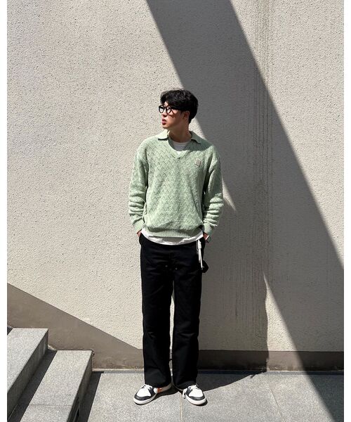 MUSINSA STANDARD（ムシンサスタンダード）の「ベーシック長袖Tシャツ[クリーム]（Tシャツ/カットソー・メンズ・その他・LARGE/X-LARGE/XX-LARGE/XXX-LARGE/SMALL/MEDIUM）」の4枚目の写真