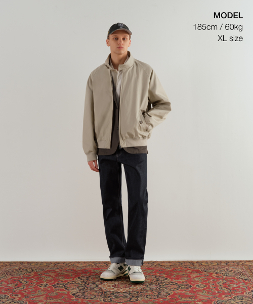 MUSINSA STANDARD（ムシンサスタンダード）の「コットンヘリンボンジャケット [ライトベージュ]（ブルゾン・メンズ・その他・MEDIUM/LARGE/X-LARGE/XX-LARGE）」の2枚目の写真