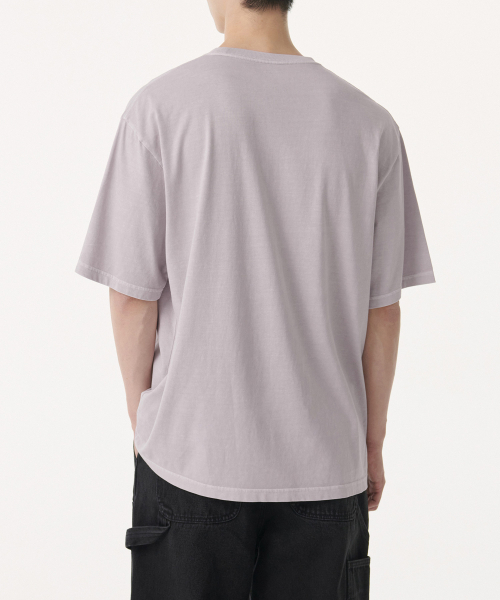 MUSINSA STANDARD（ムシンサスタンダード）の「ピグメントリラックスクルーネックTシャツ[パープルグレー]（Tシャツ/カットソー・メンズ・その他・XX-LARGE/XXX-LARGE/SMALL/MEDIUM/LARGE/X-LARGE）」の3枚目の写真