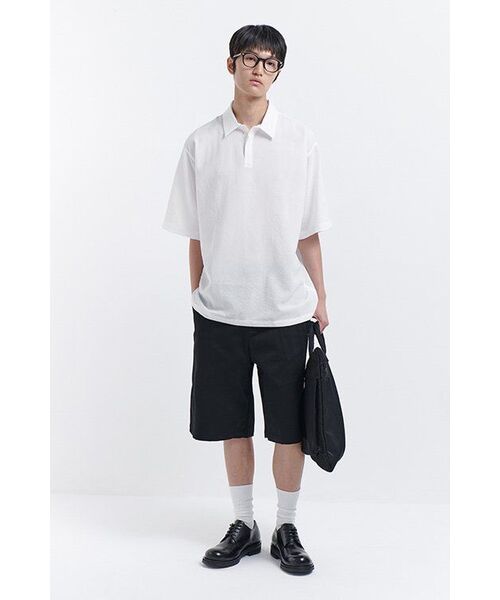 MUSINSA STANDARD（ムシンサスタンダード）の「リラックスドリネンライクトニック半袖シャツ[ホワイト]（シャツ/ブラウス・メンズ・その他・LARGE/X-LARGE/XX-LARGE/SMALL/MEDIUM）」の7枚目の写真