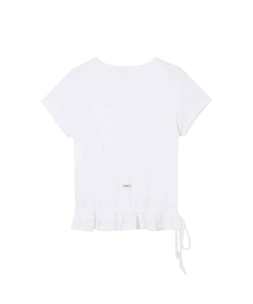 RENSE（レンセ）の「Eyelet Frill Half T-shirt White（Tシャツ/カットソー・レディース・その他・OS）」の2枚目の写真