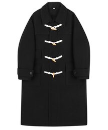 TRILLION（トリリオン）の「Unisex Balmacan Duffel Long Coat_BLACK（ダッフルコート）」