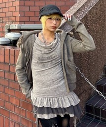 【Never mind the XU】layered long sleeve / 【ネバーマインド ザ エックスユー】レイヤード長袖トップス