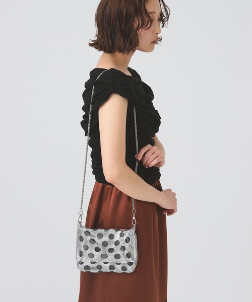 Ray BEAMS（レイビームス）の「メタル メッシュ チェーン バッグ（トートバッグ・レディース・ブラック/その他・ONE SIZE）」の2枚目の写真