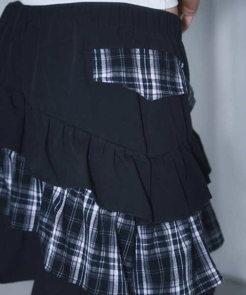 ROSEFRANTZ（ロゼフランツ）の「CanCan Wave Check Skirt [Black]（スカート・レディース・ブラック・OS）」の3枚目の写真