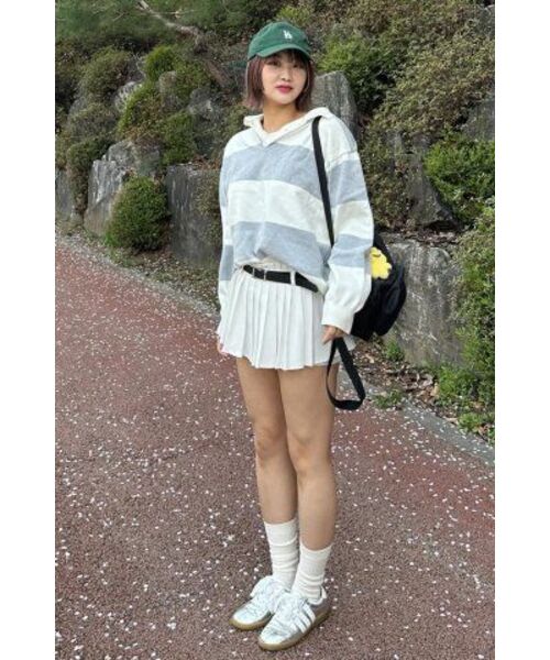 NODU（ノードユー）の「ラグビーストライプソフトニット[グレー]（ニット/セーター・レディース・その他・MEDIUM/LARGE）」の11枚目の写真