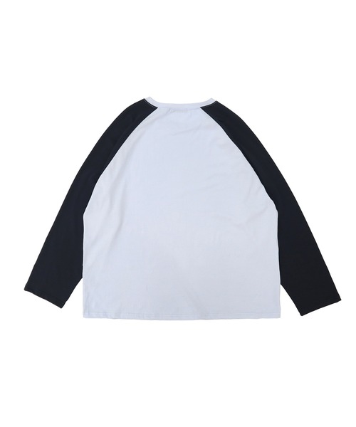 HEILIS(ヘイリス)の「オーバーサイズラグランロングTシャツ / 春服 秋服 冬服 ノームコア ルーズ インナー 長袖 ロンT レイヤード スポーティー 無地 韓国(Tシャツ/カットソー・レディース・ブルー/グレー・FREE)」の10枚目の写真