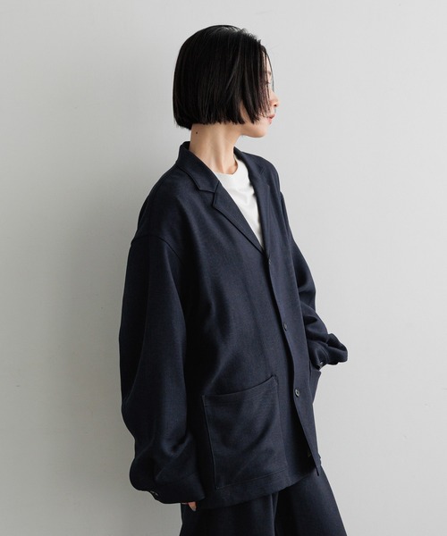 LOWRYS FARM（ローリーズファーム）の「【LFM(U)】メランジツイルシャツジャケット　 593721（テーラードジャケット・メンズ・ネイビー/グレー・MEDIUM/LARGE）」の15枚目の写真