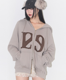 ILLIGO（イリゴ）の「129 Logo Patch Hooded Zip-Up Light Beige（パーカー）」