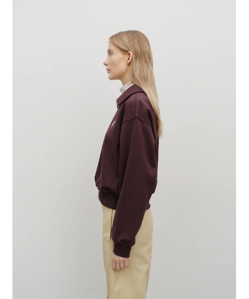 MARITHE + FRANCOIS GIRBAUD（マリテフランソワジルボー）の「W CHAIN STITCH LOGO HALF ZIP-UP CROP SWEATSHIRT（スウェット・レディース・ライトイエロー/Navy/ブラウン・SMALL/MEDIUM）」の22枚目の写真