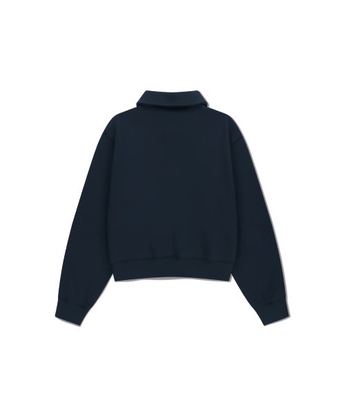 MARITHE + FRANCOIS GIRBAUD（マリテフランソワジルボー）の「W CHAIN STITCH LOGO HALF ZIP-UP CROP SWEATSHIRT（スウェット・レディース・ライトイエロー/Navy/ブラウン・SMALL/MEDIUM）」の9枚目の写真