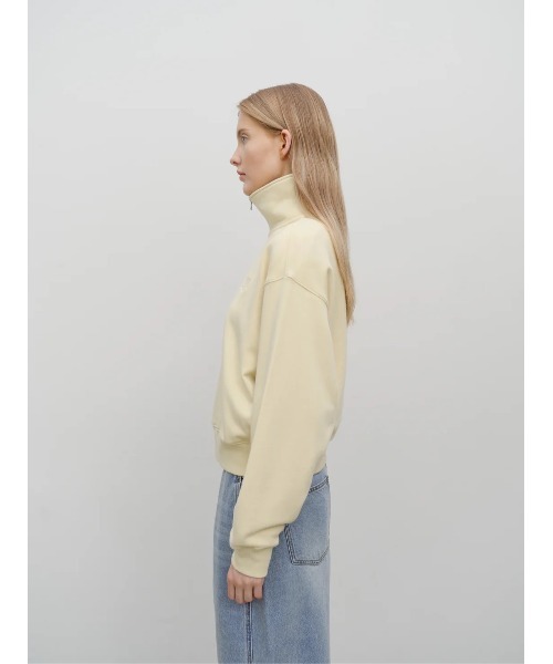 MARITHE + FRANCOIS GIRBAUD（マリテフランソワジルボー）の「W CHAIN STITCH LOGO HALF ZIP-UP CROP SWEATSHIRT（スウェット・レディース・ライトイエロー/Navy/ブラウン・SMALL/MEDIUM）」の15枚目の写真