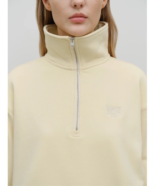 MARITHE + FRANCOIS GIRBAUD（マリテフランソワジルボー）の「W CHAIN STITCH LOGO HALF ZIP-UP CROP SWEATSHIRT（スウェット・レディース・ライトイエロー/Navy/ブラウン・SMALL/MEDIUM）」の16枚目の写真