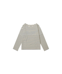 SIYAZU（シヤジュ）の「SITP5192 Loose Fit ST Boat Neck T-Shirt_Black stripe（Tシャツ/カットソー）」