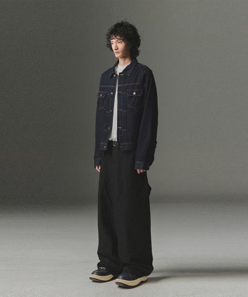 Abyss Horizon Denim Trucker Jacket - Deep Indigo