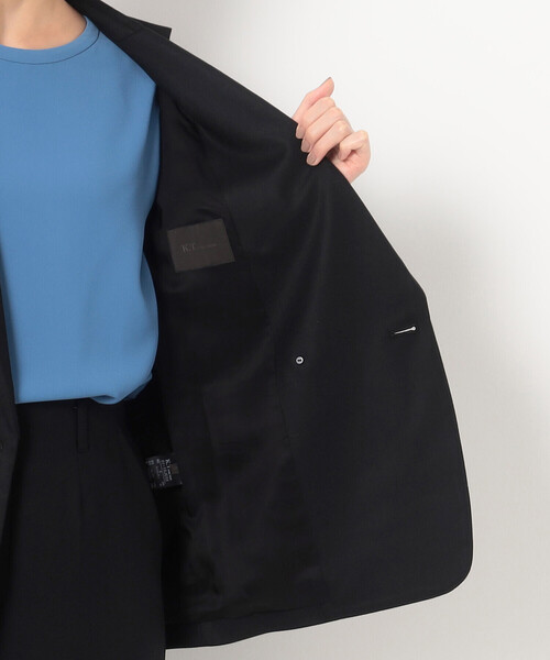 K.T KIYOKO TAKASE(キヨコタカセ)の「〔 Sサイズ 〕 【セットアップ対応】2WAYストレッチフラノ ダブルブレストジャケット(テーラードジャケット・レディース・ブラック/ベージュ・5号)」の15枚目の写真