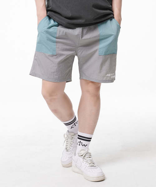ARTISTWEAR（アーティストウェア）の「[ATW] ポケット配色ハーフパンツ_GY（その他パンツ・レディース・グレー・LARGE/MEDIUM/X-LARGE）」の3枚目の写真