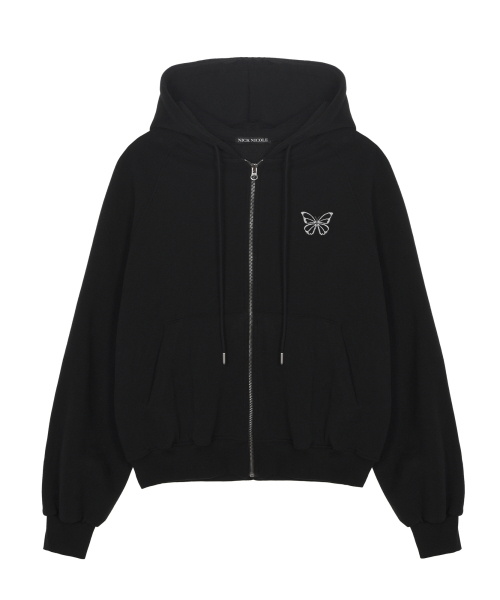 NICK&NICOLE(ニックアンドニコール)の「BUTTERFLY WARM COTTON SWEAT SET UP_BLACK(パーカー・レディース・その他・FREE)」の2枚目の写真
