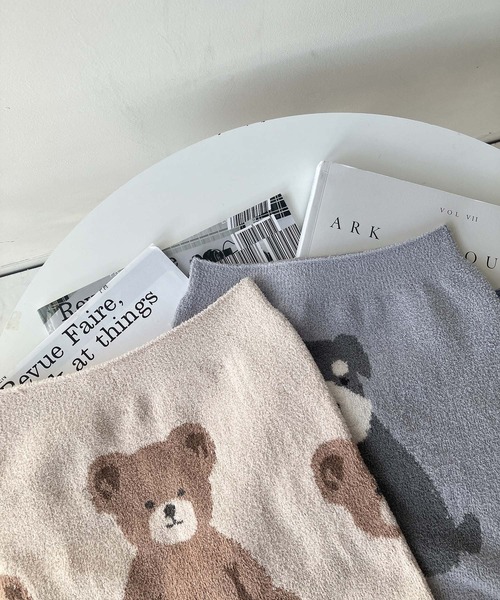 AS KNOW AS plus（アズノゥアズプラス）の「あったか アニマルソフトモールパンツ（その他ルームウェア・レディース・アイボリー/ライトグレー/グレー/ブルー・FREE）」の6枚目の写真