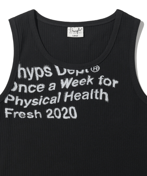 PHYSICAL DEPARTMENT（フィジカル デパートメント）の「オーバータイポスプレースリーブレス_ブラック（Tシャツ/カットソー・レディース・その他・MEDIUM）」の3枚目の写真