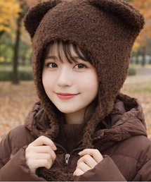 M2SUQARED（エムツースクエア）の「【M2SUQARED/エムツースクエア】クマ耳ニット帽／ベア耳ニットキャップ（ニットキャップ/ビーニー）」