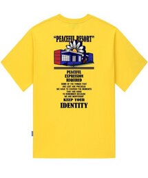 PEACEFUL RESORT GRAPHIC Tシャツ - イエロー