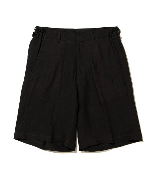 AOTT(アンアウトピット)の「バイオウォッシュリネンハーフパンツブラック(その他パンツ・メンズ・その他・MEDIUM/SMALL)」の1枚目の写真