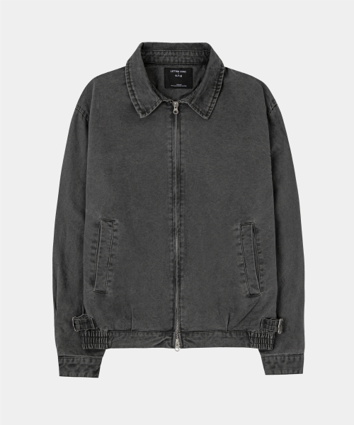 LETTERCOMO(レテルコモ)の「サンドストーンブルゾンシングルジャケットチャコール(ブルゾン・レディース・その他・LARGE/MEDIUM)」の1枚目の写真