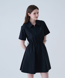 LORDLOAR（ロードロアル）の「バックプリーツナイロンワンピースブラック（ワンピース）」