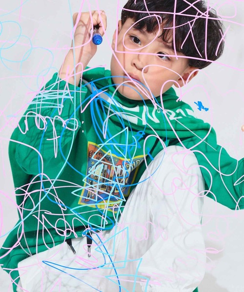 N°21(ヌメロ ヴェントゥーノ)の「N°21(ヌメロ ヴェントゥーノ)Kids & Junior スウェットプルオーバー(スウェット・キッズ・グリーン・16Y/14Y)」の1枚目の写真